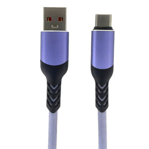 Cable de Carga para Teléfono Móvil Tipo-C, Trenzado con Protección de Nailon, Color Morado Claro, 1.5M - Product Image 1