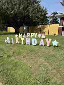 <b>Custom</b> Durable Coroplast Happy Birthday Letters Yard Sign 18x24 Weatherproof Fade Resistant for Birthday Party Yard Lawn Display - Product Image 2
