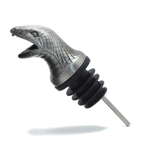 Tête de serpent 3D bouchon de vin bouteille vin huile verseur distributeur boisson barre outil bec barre accessoires Cobra serpent vin verseur