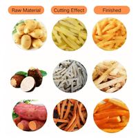 Kommerzielle Kartoffel-Pommes-Frites-Schneidemaschine Automatischer Gemüseschneider für die Verarbeitung von Süßkartoffeln, Radieschen und Karotten