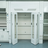 Meubles de laboratoire moderne walk-in biologique résister aux produits chimiques marcher dans la hotte de laboratoire hotte pour placard à fumée canalisée avec ventilateur