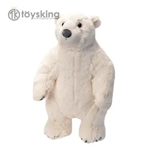 Yüksek kalite yeni peluş oyuncak dolması hayvan oyuncak ayakta özel Logo ile çocuklar için kutup ayısı