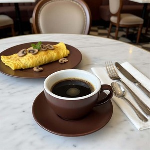 Tasses à café en porcelaine modernes de 10,2 oz pour restaurants et cafés, vente en gros, personnalisables <span class=keywords><strong>avec</strong></span> logo, ensemble <span class=keywords><strong>tasse</strong></span> et <span class=keywords><strong>soucoupe</strong></span> pour latte, cappuccino et <span class=keywords><strong>expresso</strong></span> - Product Image 4
