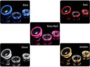 핫 세일 3-in-1 휴대폰 카메라 렌즈 키트 광각 물고기 눈 매크로 렌즈 클립 프리미엄 핸드폰 액세서리 - Product Image 4