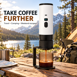 Machine à expresso portable auto-chauffante 3-en-1 OEM ODM pour la maison et les voyages, rechargeable, compatible capsules et café moulu, pour la vente en gros - Product Image 6