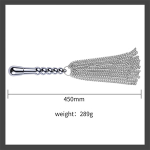 <span class=keywords><strong>Fouet</strong></span> à chaîne en métal <span class=keywords><strong>Fouet</strong></span> sexuel en aluminium avec plug anal Sm Toy Flogger Couple Flirting Punish Sexual Bondage Sex Play - Product Image 6
