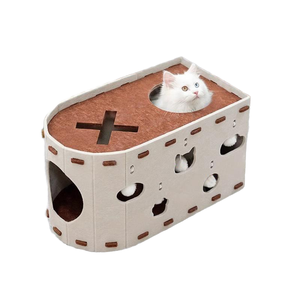 Double-Layer Integrated Eco-friendly Classic Style <b>Cat</b> Scratching Board Wear-Resistant Non-Shedding Felt <b>Cat</b> House Pet House All - Product Image 1