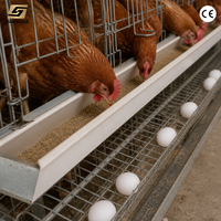 Cage à poulets pour l'élevage de poules pondeuses, système d'élevage de poules de type A, 3 niveaux, résistant, pour l'élevage avicole
