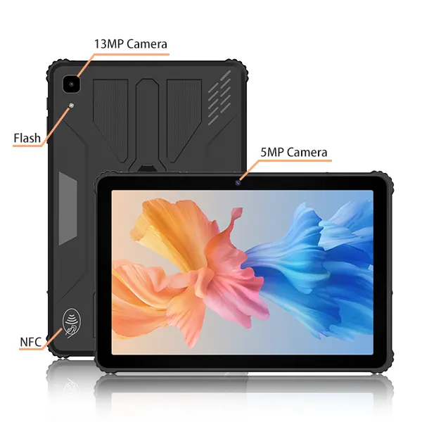 Custom 6gb Ram 128gb Rom Waterproof Dustproof Ip67 Industrial 10 Inch Android Rugged Tablet Pc With NFC
