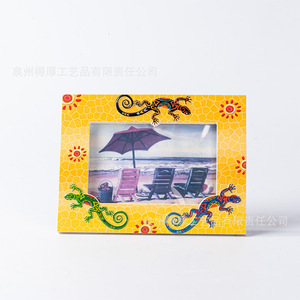 Cadre photo hawaïen rectangulaire en résine, impression numérique, décoration de bureau, souvenir de voyage - Product Image 3