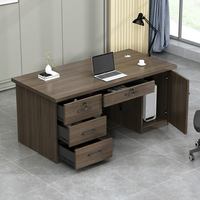 Juego de Escritorio y Silla para Oficina, Escritorio Individual de 12 Metros, Escritorio de Contabilidad Simple y Moderno, Escritorio de Madera con Cajón Resistente a las Manchas