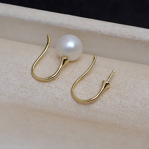 Composants de bijoux faits main DIY : Crochets d'oreille en argent S925, attaches pour boucles d'oreilles, perles de 8-13 mm, accessoires de bijouterie, plateau vide JG5231 - Product Image 2