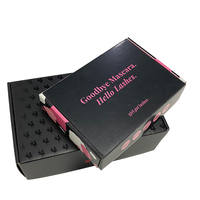 Boîte d'expédition noire avec logo imprimé boîte postale en carton ondulé épais pour l'expédition d'emballage cadeau