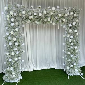 قوس زهور أبيض للزفاف بالجملة، خلفية من الزهور الحريرية، قوس زفاف لتزيين حفلات الزفاف - Product Image 4
