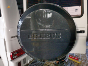 Cubierta de neumático de rueda de repuesto de fibra de carbono seca estilo B para <span class=keywords><strong>mercedes</strong></span>-benz <span class=keywords><strong>Clase</strong></span> <span class=keywords><strong>G</strong></span> W463 W464 G500 G550 G55 G63 cubierta de neumático de repuesto - Product Image 6