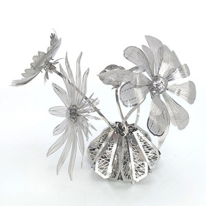 Puzzle 3D in Metallo a Tema Floreale, Modello Educativo Fai-da-Te per Adulti, Regalo Unisex, Prodotto in Cina - Product Image 3