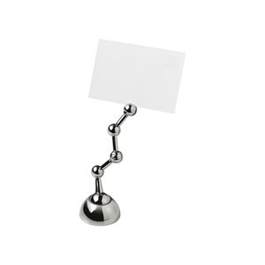 Organizer da scrivania pieghevole in metallo con clip per memo e porta biglietti da visita - Product Image 1