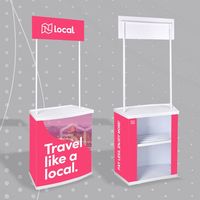 Grosir Promosi portabel pameran dagang Table Counter Digital Printing teknik untuk meja iklan grafis