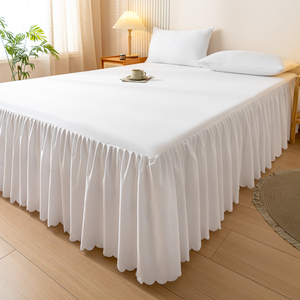 Juego de Sábanas de 3 Piezas de Estilo Nórdico para Hotel y Hogar, Tejidas, Plegables, Lisas, Blancas, con Volantes de Encaje, Sábana Ajustable y Sábana Plana - Product Image 3