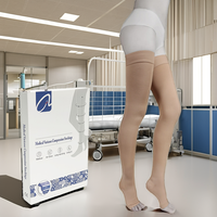 Offre Spéciale 15-20mmhg Silicone anti-dérapant Compression longs bas varices cuisse haute ouvert et fermé orteil tricoté Technique