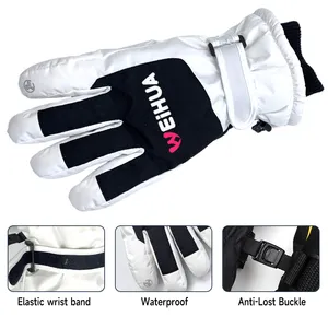 Herren Damen Sport Winterwärmer Fleece Skifahren Fünf-Finger-Handschuhe Outdoor wasserdichte Handschuhe Berührungsbildschirm winddicht