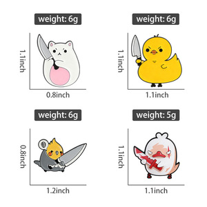 Pins de Esmalte Suave Personalizados Sin Cantidad Mínima de Pedido, Broches Kawaii <span class=keywords><strong>al</strong></span> <span class=keywords><strong>por</strong></span> <span class=keywords><strong>Mayor</strong></span>, Lindos Pins de Esmalte de Gato, Pato y Pájaro para <span class=keywords><strong>Ropa</strong></span>, Broches Personalizados - Product Image 2