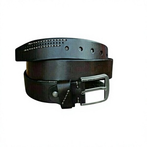 Hot Selling BS INTERNATIONAL Men's Genuine Cow Hide Leather Belts Pin Buckle Eco-Friendly Vintage Style <b>Black</b> <b>Polish</b> 100% - Product Image 6