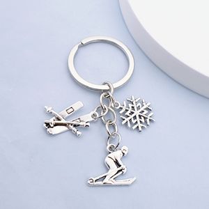 Esquiador Deportes <span class=keywords><strong>de</strong></span> invierno Competición Llavero Esquí Llavero Esquiador Llaveros Coche Colgante Regalo Snowboarder Esquí Recuerdo - Product Image 3