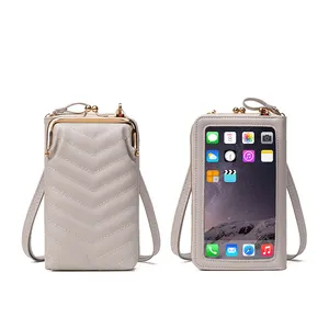 Portefeuilles Groothandel Tas Vrouw Handtas Vrouw Schouder Lederen Ritssluiting Purse Mini Mobiele Telefoon Bag Designer Merk Tas