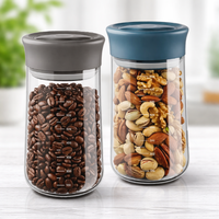 Frasco de Vidrio de Boca Ancha Mason Jar 2026, 16 oz, 27 oz 90 °   Frasco de Vidrio con Tapa Giratoria para Almacenamiento, Frasco para Aperitivos y Overnight Oats de Grado Alimenticio, OEM/ODM Disponible
