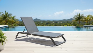 سرير شاطئ عالي الجودة بإطار ألومنيوم، تصميم عصري قابل للتكديس للاستخدام الخارجي، سرير شاطئ متين - Product Image 3