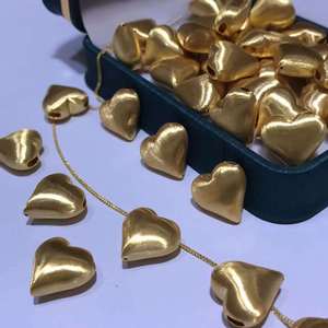 핫 파인 쥬얼리 목걸이 리얼 골드 쥬얼리 AU750 솔리드 골드 목걸이 18K 커스텀 쥬얼리를위한 큰 하트 모양 펜던트 매력 - Product Image 2