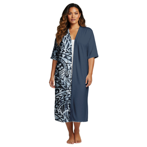 Vêtement pour femme personnalisé, imprimé de fleurs hawaïennes, design samoan, <span class=keywords><strong>kimono</strong></span> confortable pour femme, cardigan polynésien, veste haut de gamme pour femme, cardigan - Product Image 4