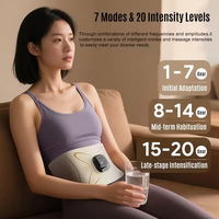 Stimulateur abdominal électrique, 20 vitesses de vibration, chaleur, soutien lombaire, masseur à impulsions, masseur de la taille