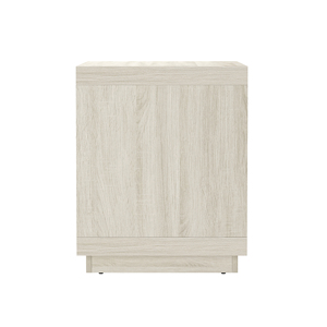 Nightstand In Whitewashed Oak Finish With <b>Open</b> Shelf And Drawer <b>Storage</b> For Bedroom Use - Product Image 4