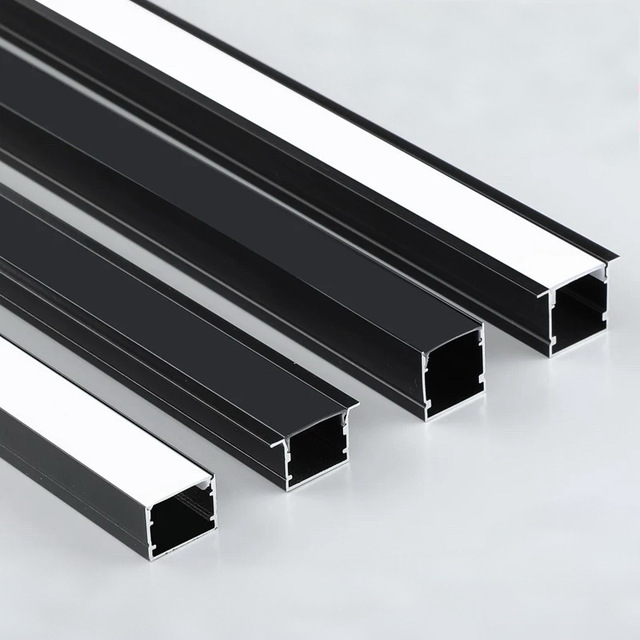 10*10 Extruded LED Aluminum Channel Square Recessed Aluminum Profile Diffuser Surface-mounted LED Strip Lights Aluminum Alloy