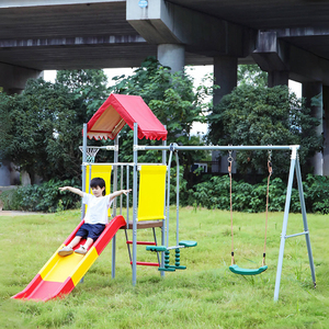 Nuovo Prodotto: <span class=keywords><strong>Scivolo</strong></span> e <span class=keywords><strong>Altalena</strong></span> Multifunzione per Bambini, in Plastica Resistente e Stabile, per <span class=keywords><strong>Giardino</strong></span> e Prato, Casetta da Gioco per Esterni - Product Image 1