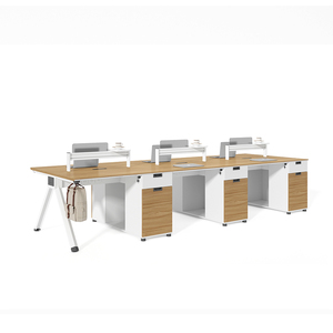 Modular Office Cubicle Frame Furniture Work Station Partition Desk Office Staff <b>Workstation</b> Pc for 3 4 6 8 10 Persons Table Set - Product Image 6