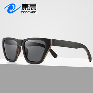 แว่นกันแดดทรงแคทอายไม้ยี่ห้อ Conchen เลนส์โพลาไรซ์ TAC ป้องกันรังสียูวี 400 สำหรับป้องกันแสงแดดและแฟชั่นการเดินทาง - Product Image 4