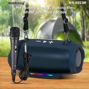 <span class=keywords><strong>ลำโพง</strong></span>คาราโอเกะบลูทูธ <span class=keywords><strong>NewRixing</strong></span> รุ่น NR-8833M พร้อมไมโครโฟน ไฟ RGB กันน้ำ พกพาสะดวกสำหรับงานปาร์ตี้กลางแจ้งและตั้งแคมป์ - Product Image 4