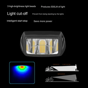 Étanche multifonctionnel vélo GPS ordinateur support LED phare ABS matériel tige Base équipement de cyclisme alimenté par batterie - Product Image 3