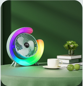 Lámpara de escritorio de oficina pequeña con carga USB, ventilador LED de Color para dormitorio de estudiantes, regalo promocional y de negocios - Product Image 5
