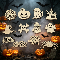 Décorations suspendues DIY effrayantes pour Halloween en contreplaqué : sorcière, citrouille et fantôme – Fournitures de fête et de décoration festive pour la maison