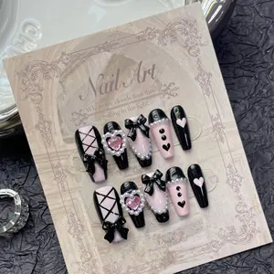 High Quality Handmade Press on Nails 4 Sizes Cute Luxury Styles 10 Designs Customization Nails Press on Wholesale