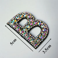 Jeans Appliques Décoration 26 Lettres Strass Alphabet ABC Coudre Fer sur Patchs Badges pour Nom DIY Robe