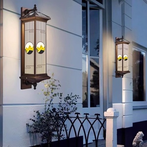 โคมไฟติดผนังกลางแจ้งสีดำสไตล์วินเทจโคมไฟติดผนังในสวนโคมไฟส่องสว่างภายนอก - Product Image 3