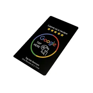 13.56Mhz Contactless NFC Review Card NTAG 213 Black Google Facebook NFC Cards