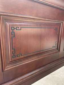 Meubles en bois massif modernes sur mesure pour hôtel chinois, villa, chambre à coucher, salon, armoires pliantes, armoires à vin, panneau lumineux - Product Image 5