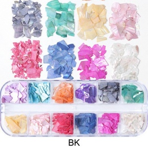 Aimeier 3D Pièces de décoration d'ongles en forme de coquille, boîte de 12 compartiments, couleur aurore, style mignon, pour nail art - Product Image 5