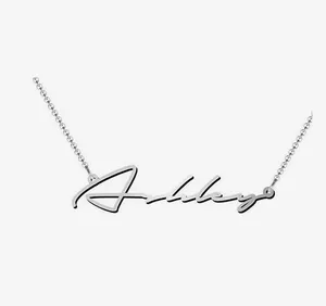 2024 Custom Name Necklace 18k Gold Plated Christmas Gift Custom Text Necklace